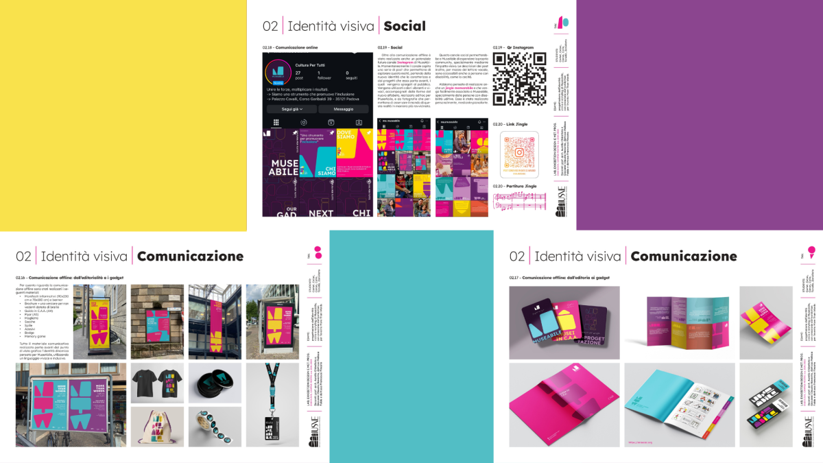 Tavole progettuali MuseAbile: mockup